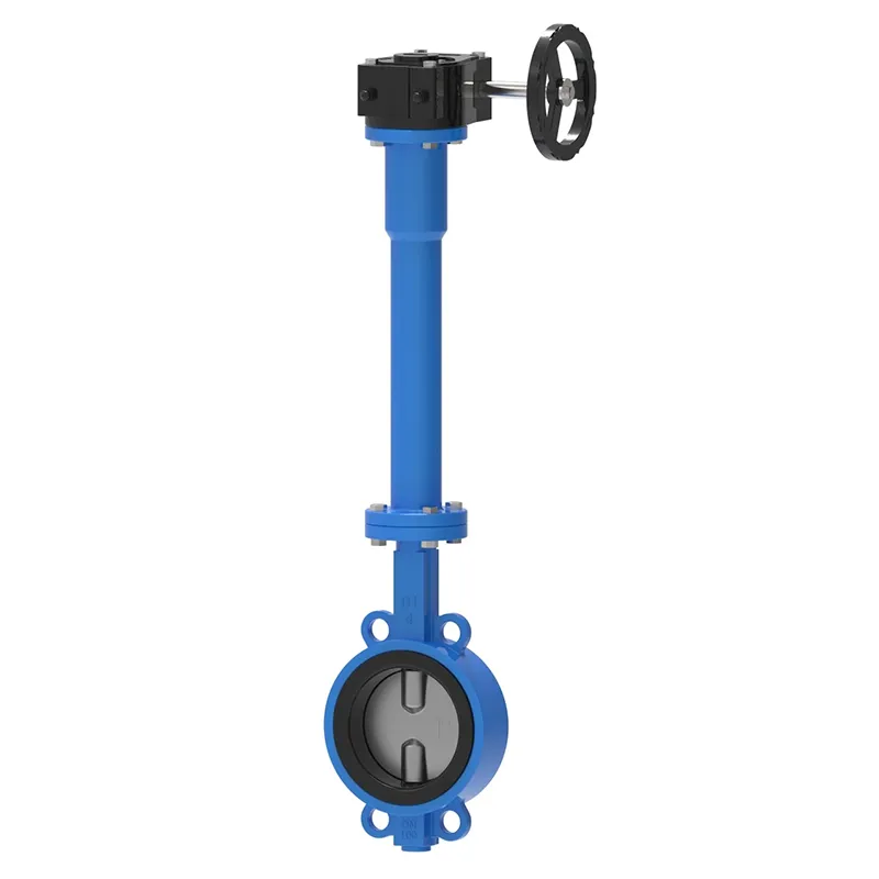 Gear Wafer Butterfly Valve Ընդլայնված Ցողուն
